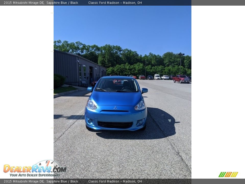 2015 Mitsubishi Mirage DE Sapphire Blue / Black Photo #13