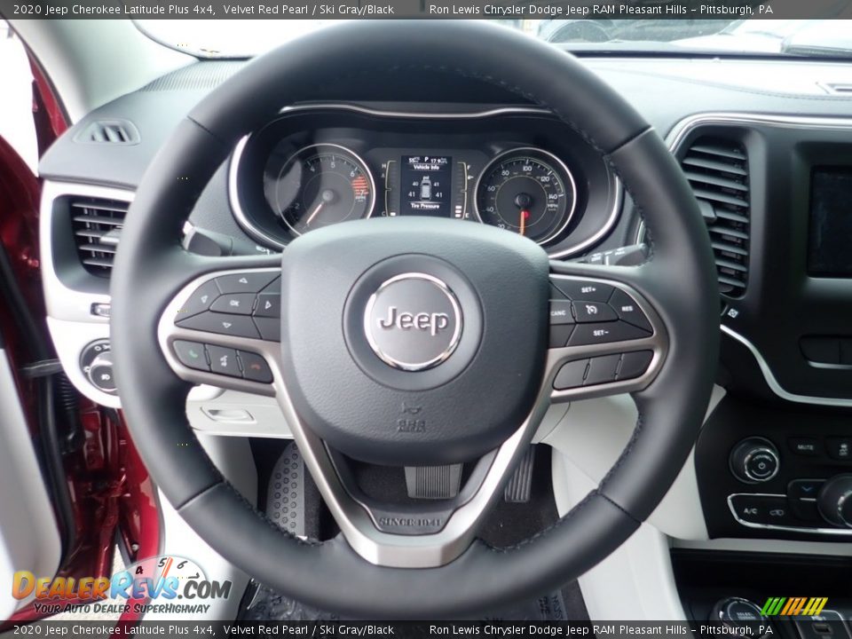 2020 Jeep Cherokee Latitude Plus 4x4 Velvet Red Pearl / Ski Gray/Black Photo #19