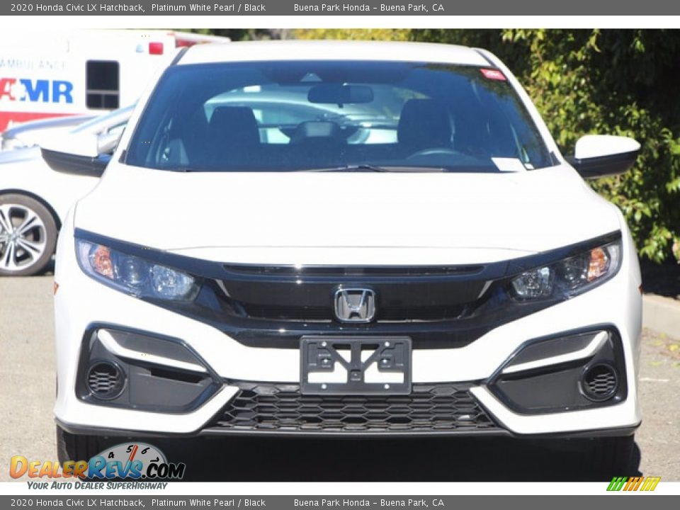 2020 Honda Civic LX Hatchback Platinum White Pearl / Black Photo #4