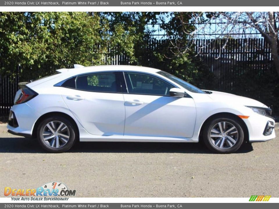 2020 Honda Civic LX Hatchback Platinum White Pearl / Black Photo #5