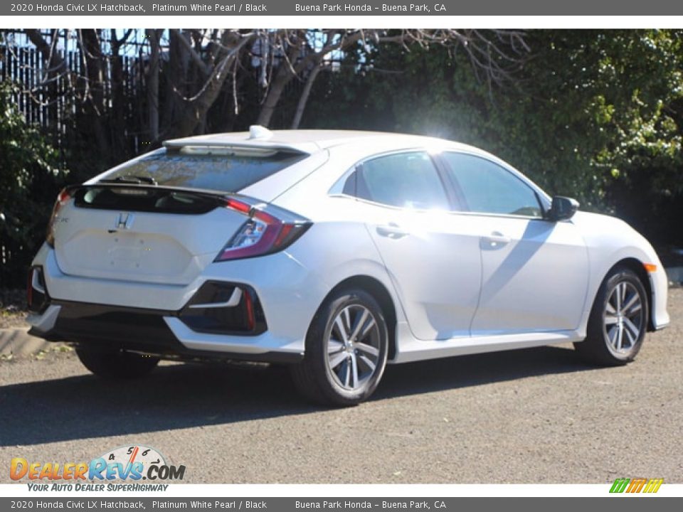 2020 Honda Civic LX Hatchback Platinum White Pearl / Black Photo #6