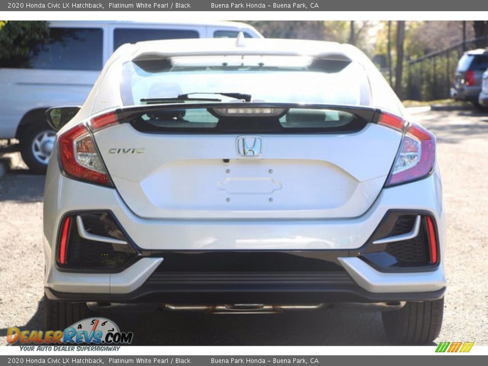 2020 Honda Civic LX Hatchback Platinum White Pearl / Black Photo #7