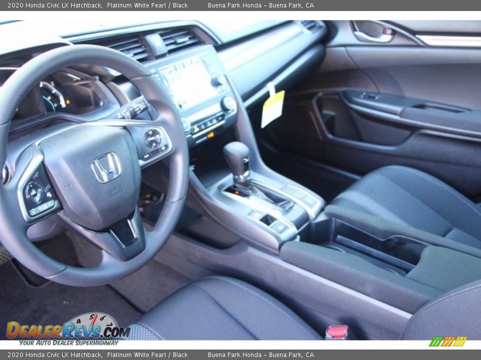 2020 Honda Civic LX Hatchback Platinum White Pearl / Black Photo #8