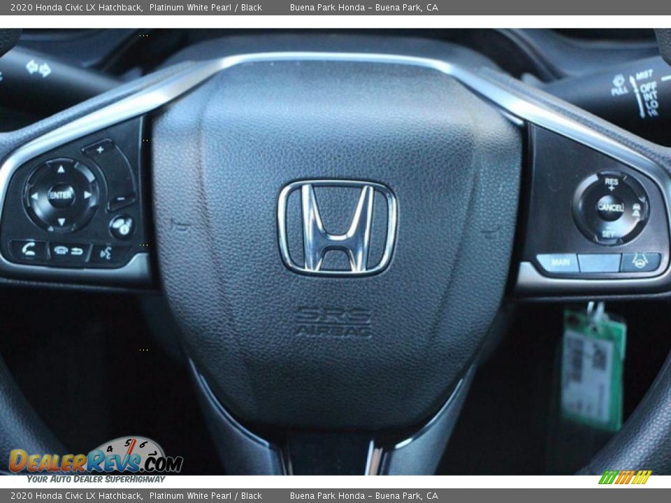 2020 Honda Civic LX Hatchback Platinum White Pearl / Black Photo #14