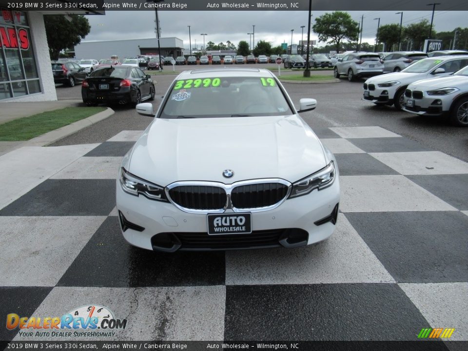 2019 BMW 3 Series 330i Sedan Alpine White / Canberra Beige Photo #2