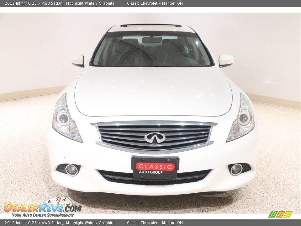 2012 Infiniti G 25 x AWD Sedan Moonlight White / Graphite Photo #2