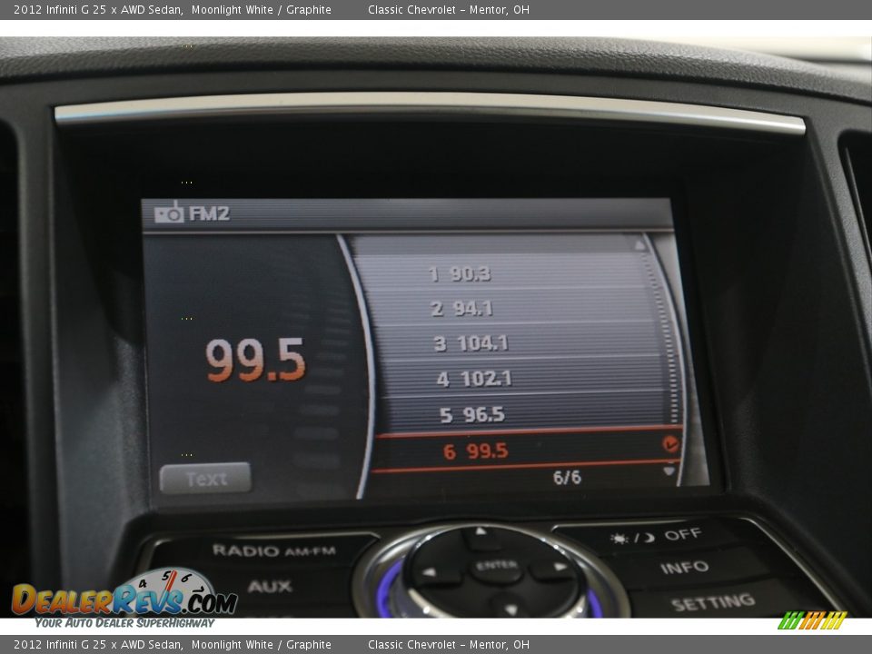 Audio System of 2012 Infiniti G 25 x AWD Sedan Photo #12