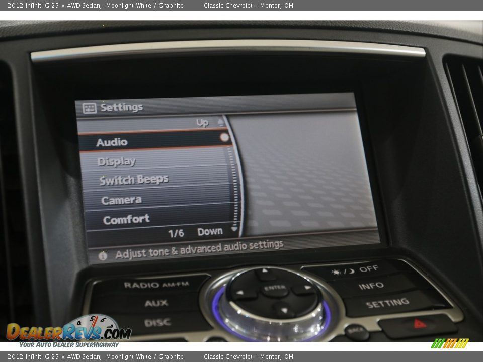 Controls of 2012 Infiniti G 25 x AWD Sedan Photo #14