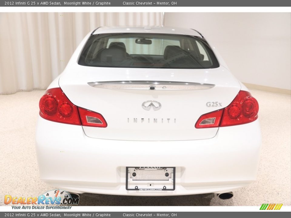 2012 Infiniti G 25 x AWD Sedan Moonlight White / Graphite Photo #25