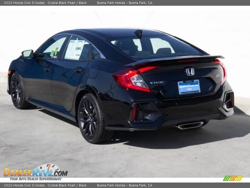 2020 Honda Civic Si Sedan Crystal Black Pearl / Black Photo #2