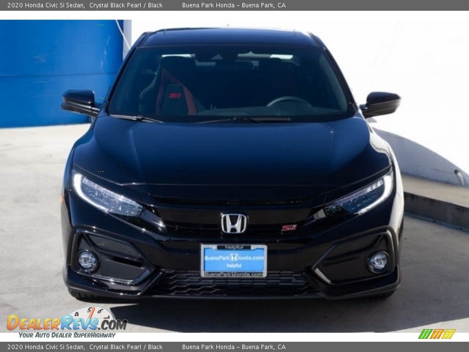 2020 Honda Civic Si Sedan Crystal Black Pearl / Black Photo #3
