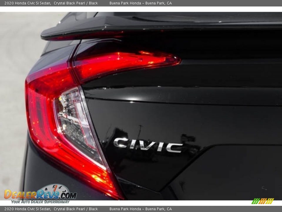 2020 Honda Civic Si Sedan Crystal Black Pearl / Black Photo #6
