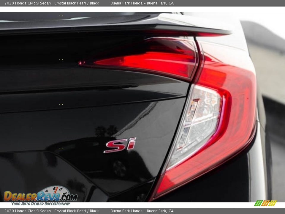 2020 Honda Civic Si Sedan Crystal Black Pearl / Black Photo #7