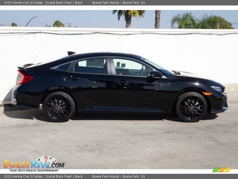2020 Honda Civic Si Sedan Crystal Black Pearl / Black Photo #8