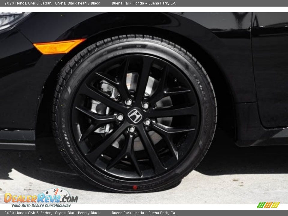 2020 Honda Civic Si Sedan Crystal Black Pearl / Black Photo #10