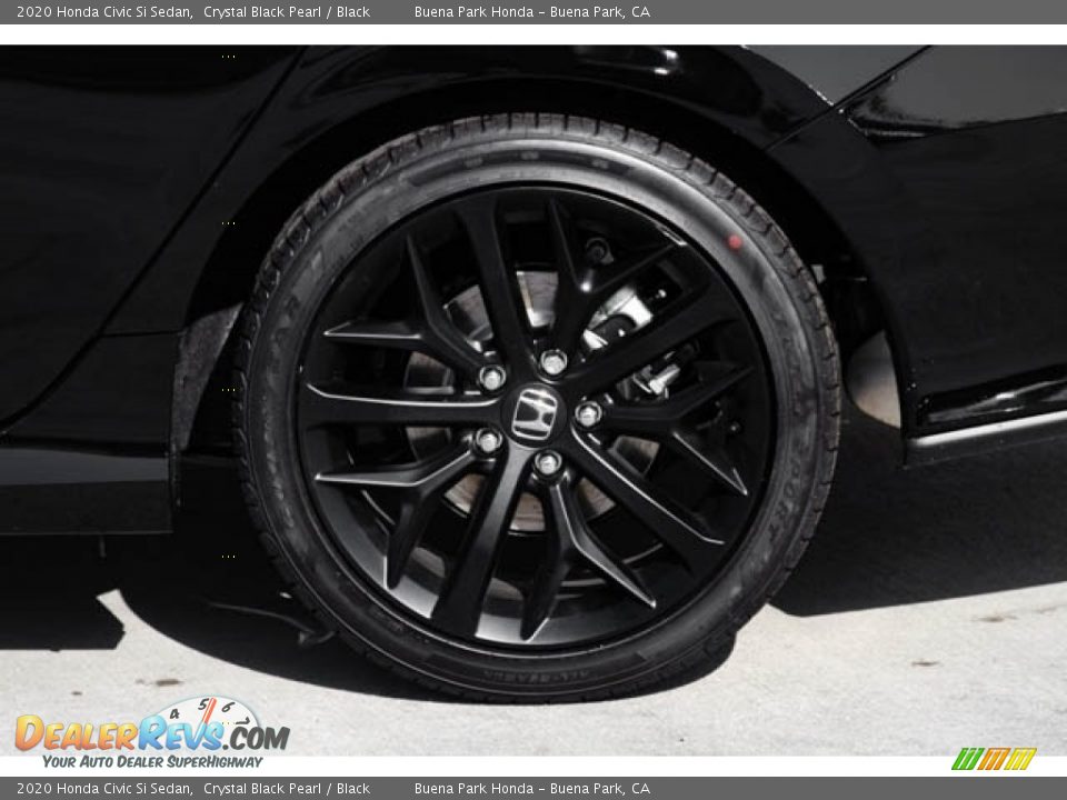 2020 Honda Civic Si Sedan Crystal Black Pearl / Black Photo #11