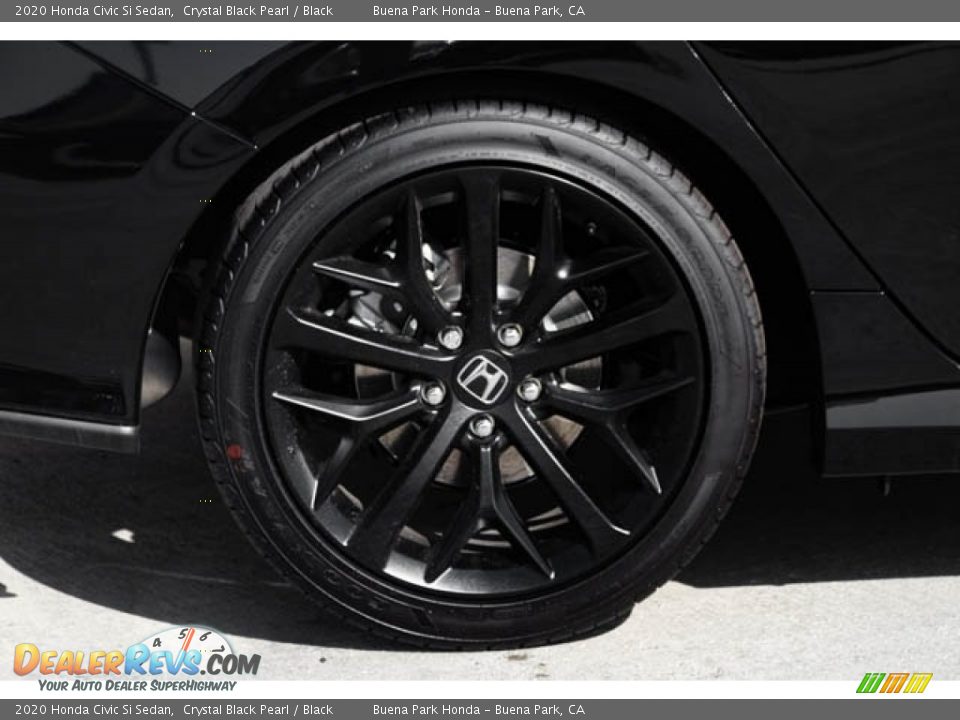 2020 Honda Civic Si Sedan Crystal Black Pearl / Black Photo #12