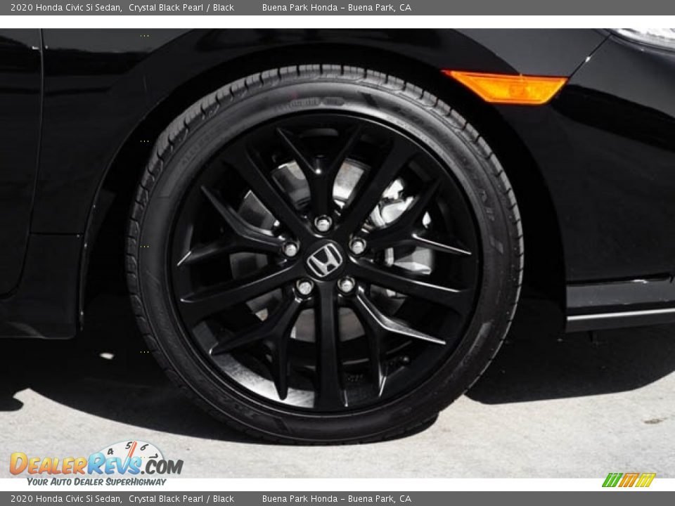 2020 Honda Civic Si Sedan Crystal Black Pearl / Black Photo #13
