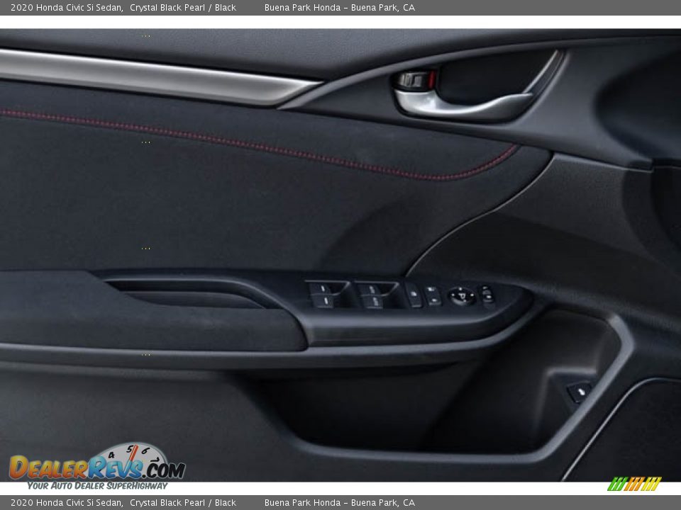 2020 Honda Civic Si Sedan Crystal Black Pearl / Black Photo #34