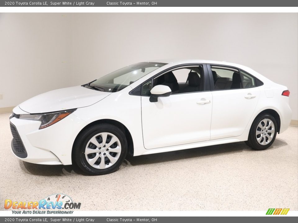 2020 Toyota Corolla LE Super White / Light Gray Photo #3