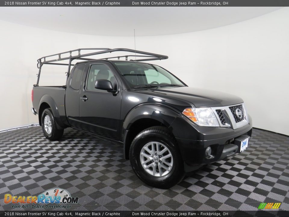 2018 Nissan Frontier SV King Cab 4x4 Magnetic Black / Graphite Photo #3
