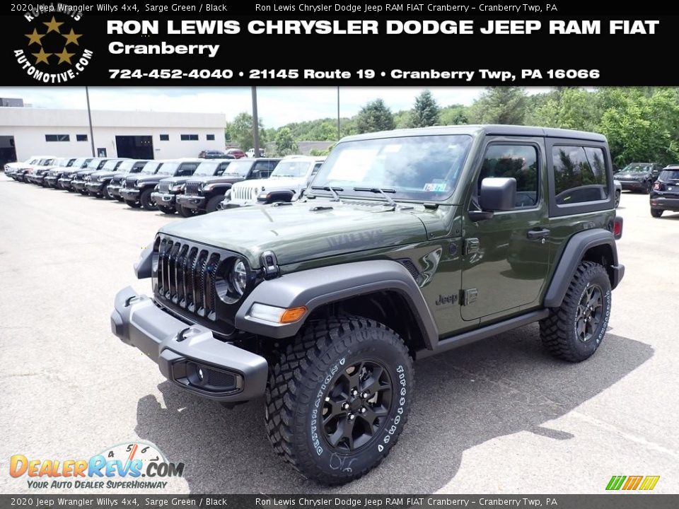 2020 Jeep Wrangler Willys 4x4 Sarge Green / Black Photo #1