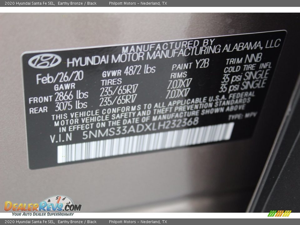 2020 Hyundai Santa Fe SEL Earthy Bronze / Black Photo #24