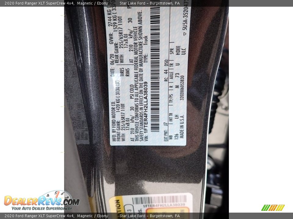 2020 Ford Ranger XLT SuperCrew 4x4 Magnetic / Ebony Photo #14