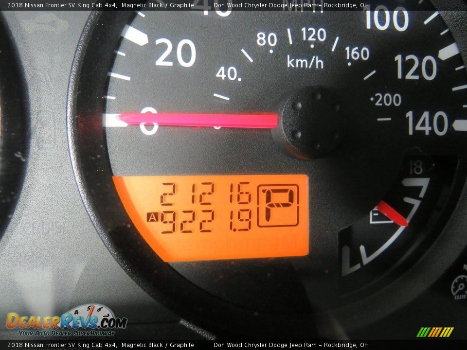 2018 Nissan Frontier SV King Cab 4x4 Magnetic Black / Graphite Photo #19