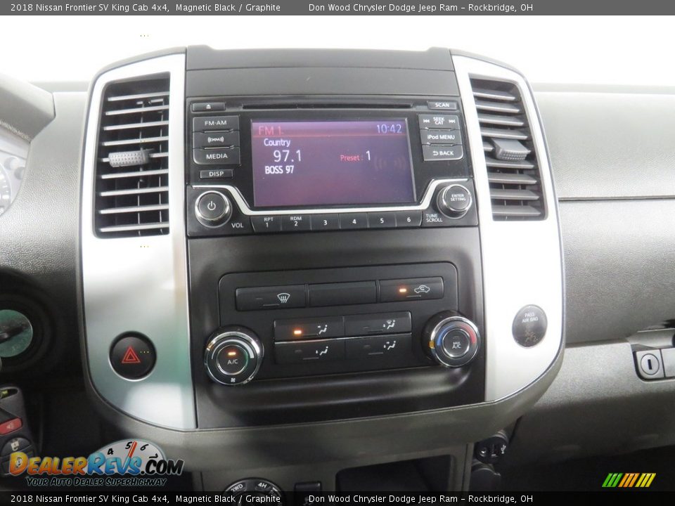 2018 Nissan Frontier SV King Cab 4x4 Magnetic Black / Graphite Photo #23