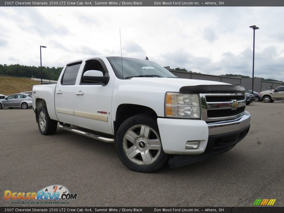 2007 Chevrolet Silverado 1500 LTZ Crew Cab 4x4 Summit White / Ebony Black Photo #1