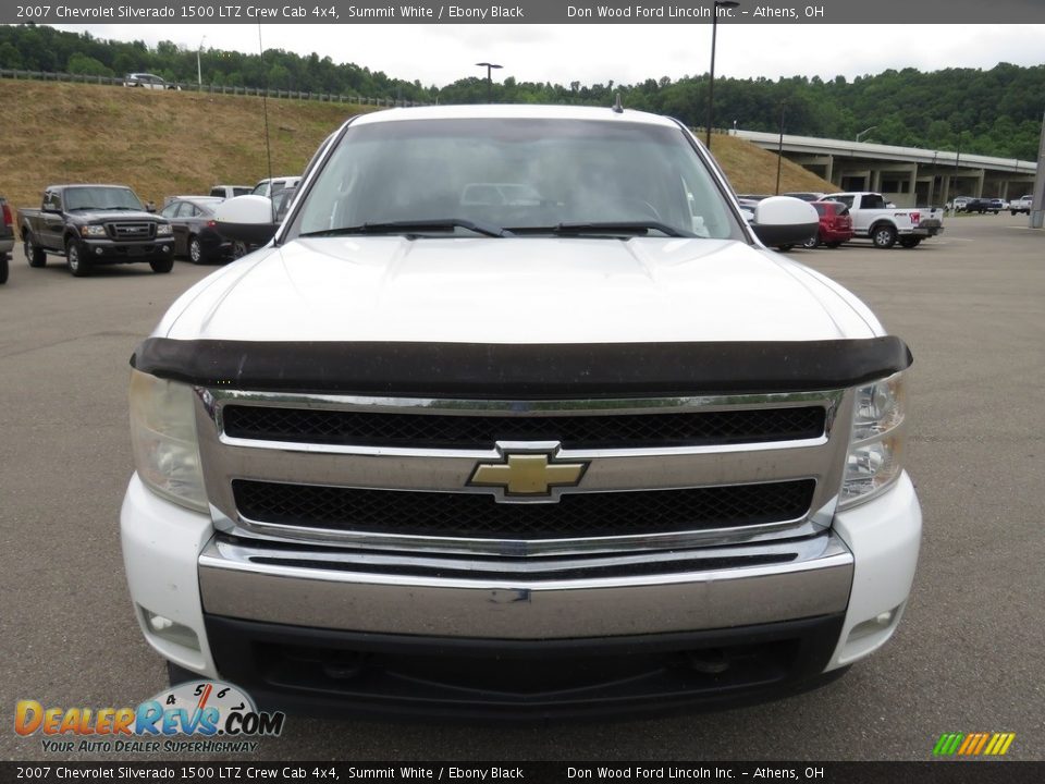 2007 Chevrolet Silverado 1500 LTZ Crew Cab 4x4 Summit White / Ebony Black Photo #4