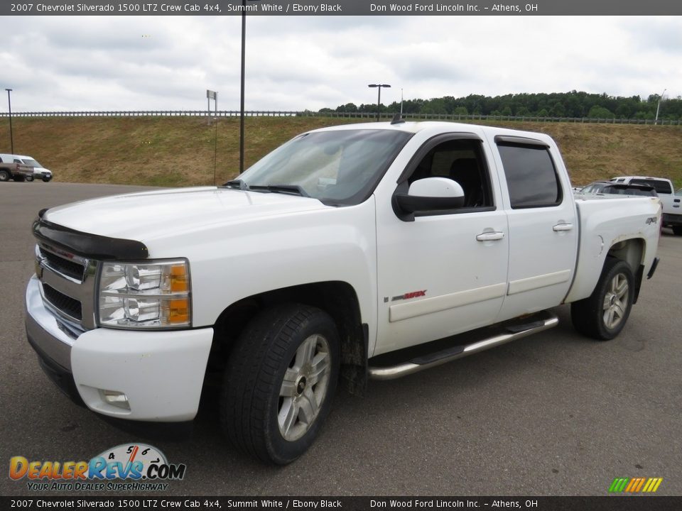 2007 Chevrolet Silverado 1500 LTZ Crew Cab 4x4 Summit White / Ebony Black Photo #5