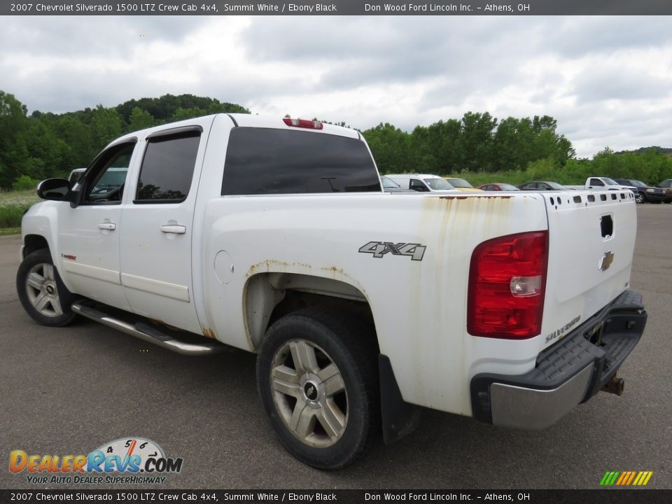 2007 Chevrolet Silverado 1500 LTZ Crew Cab 4x4 Summit White / Ebony Black Photo #7