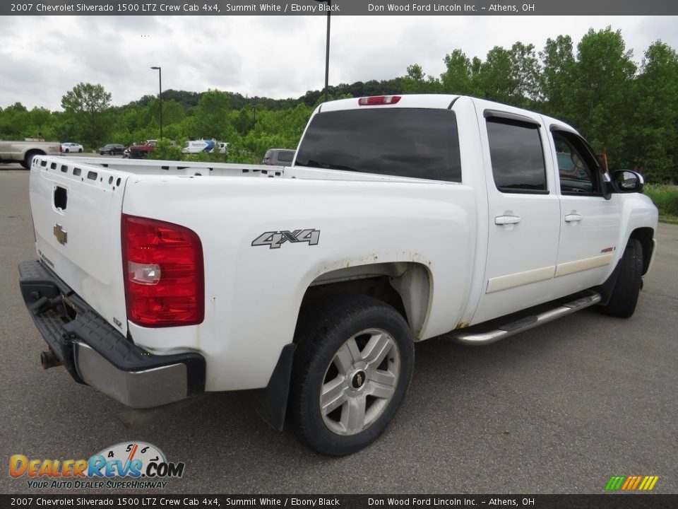 2007 Chevrolet Silverado 1500 LTZ Crew Cab 4x4 Summit White / Ebony Black Photo #10