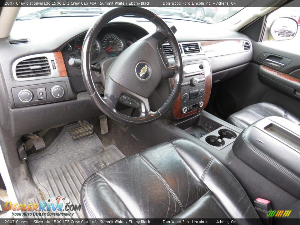 2007 Chevrolet Silverado 1500 LTZ Crew Cab 4x4 Summit White / Ebony Black Photo #14
