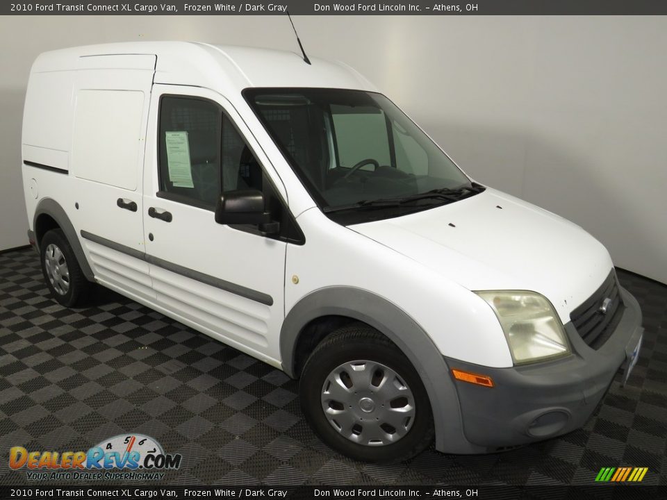 2010 Ford Transit Connect XL Cargo Van Frozen White / Dark Gray Photo #2