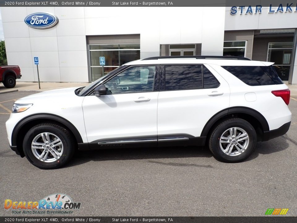 2020 Ford Explorer XLT 4WD Oxford White / Ebony Photo #2