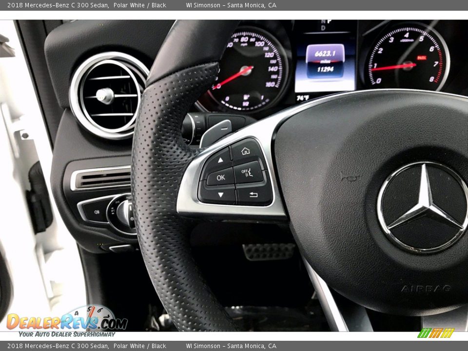 2018 Mercedes-Benz C 300 Sedan Polar White / Black Photo #18