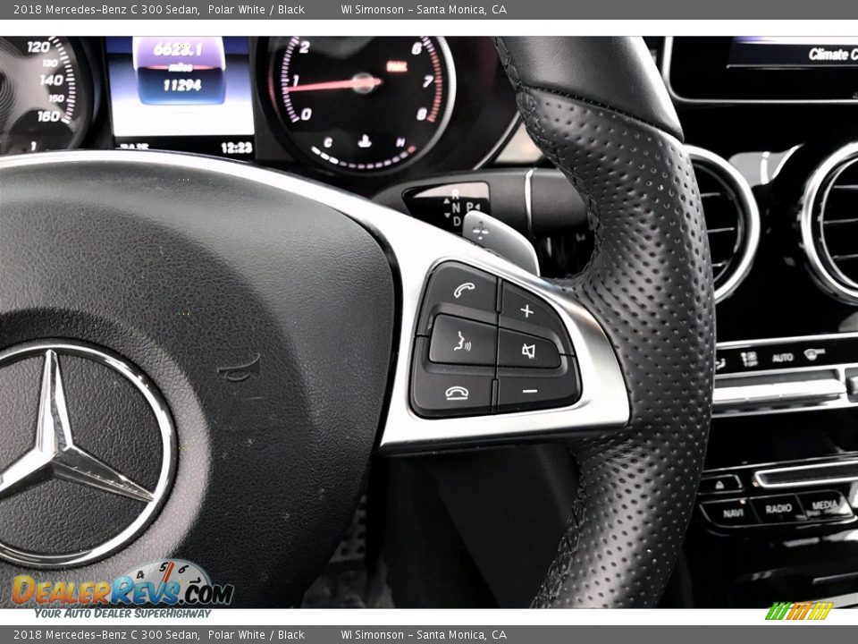 2018 Mercedes-Benz C 300 Sedan Polar White / Black Photo #19