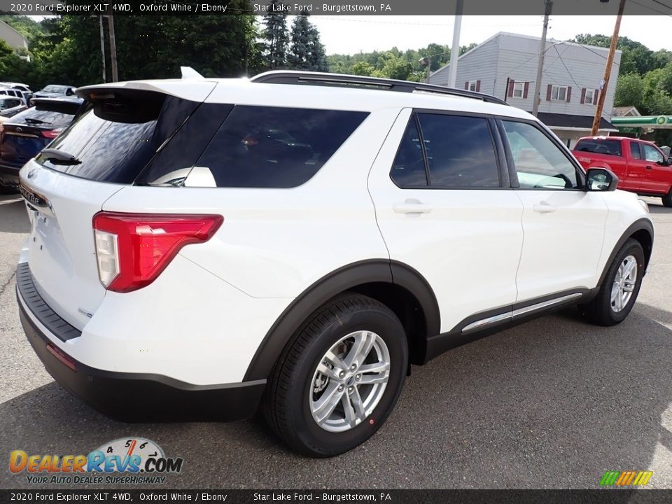 2020 Ford Explorer XLT 4WD Oxford White / Ebony Photo #6