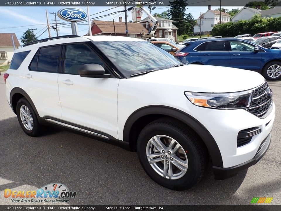 2020 Ford Explorer XLT 4WD Oxford White / Ebony Photo #8