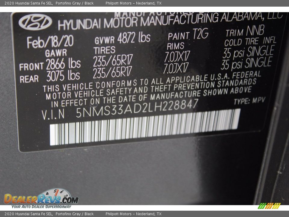 2020 Hyundai Santa Fe SEL Portofino Gray / Black Photo #25