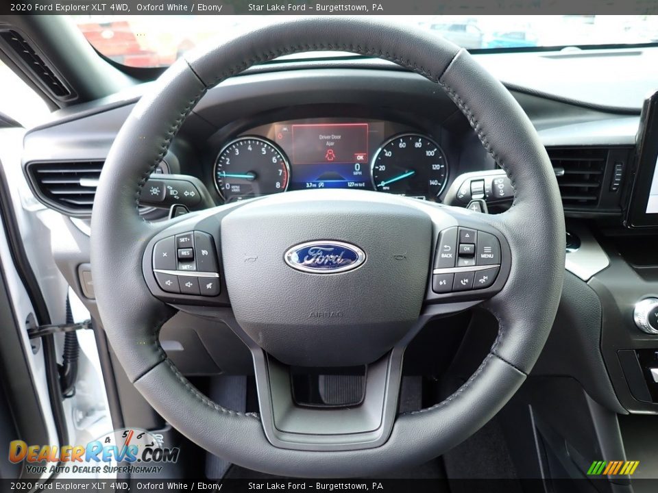 2020 Ford Explorer XLT 4WD Oxford White / Ebony Photo #17