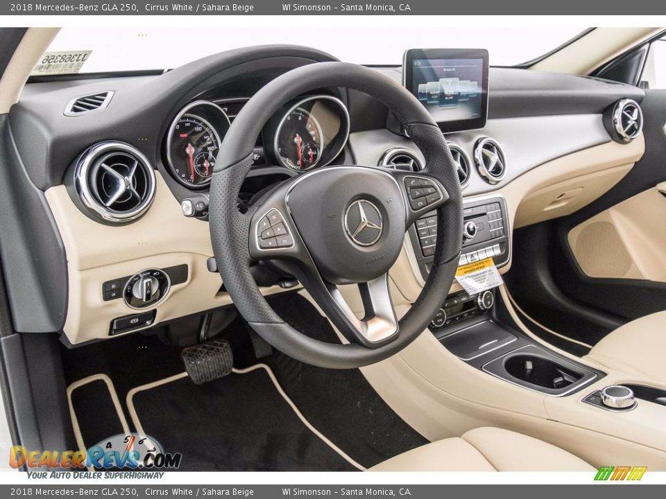 2018 Mercedes-Benz GLA 250 Cirrus White / Sahara Beige Photo #6