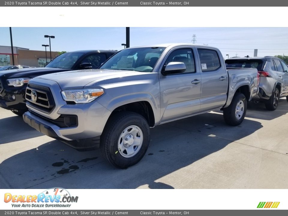 2020 Toyota Tacoma SR Double Cab 4x4 Silver Sky Metallic / Cement Photo #1