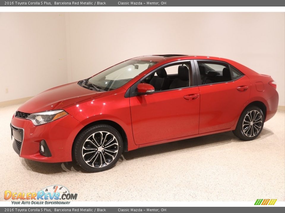 2016 Toyota Corolla S Plus Barcelona Red Metallic / Black Photo #3