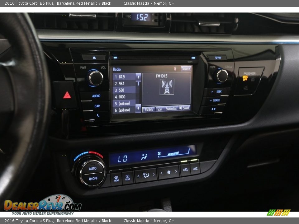 2016 Toyota Corolla S Plus Barcelona Red Metallic / Black Photo #9