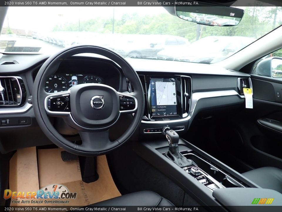 2020 Volvo S60 T6 AWD Momentum Osmium Gray Metallic / Charcoal Photo #9