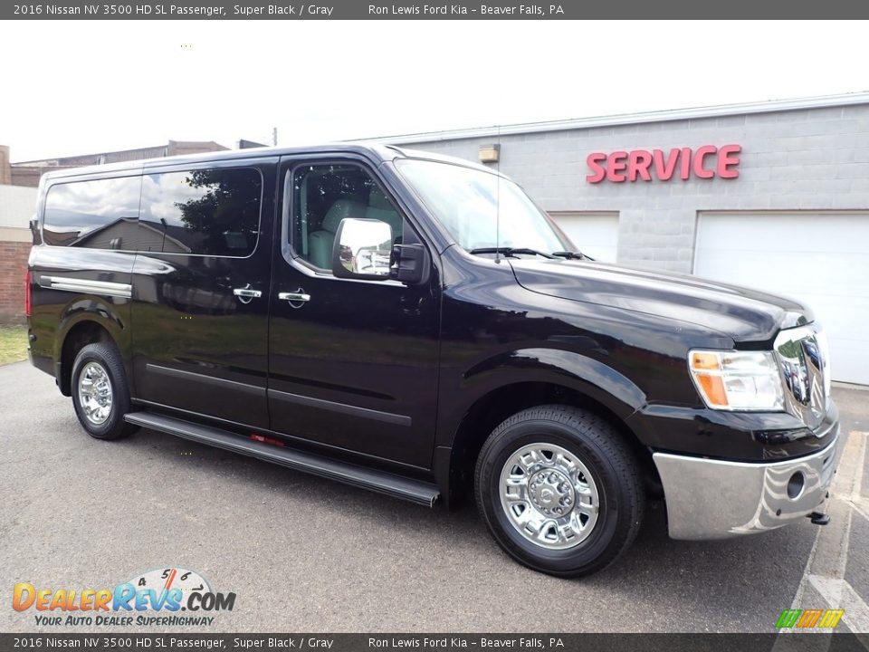 Super Black 2016 Nissan NV 3500 HD SL Passenger Photo #11